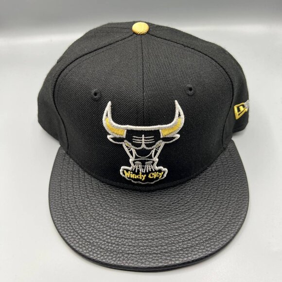 Chicago Bulls Hat Men Black‎ Windy City 9Fifty New Era NBA Snap Back Cap